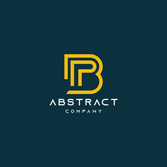Elegant minimal Vector PB Logo. Premium Logotype design for modern company branding. Simple and stylish identity
