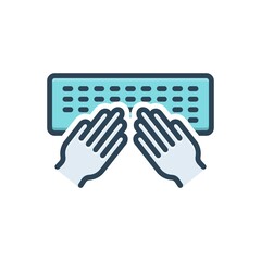 Color illustration icon for type 