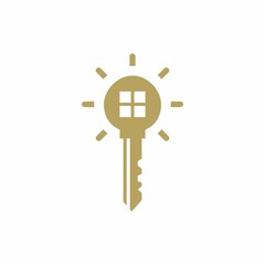 combination logo between key and sunlight