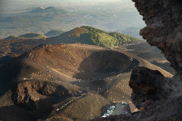 Crateri Silvestri on Etna volcano