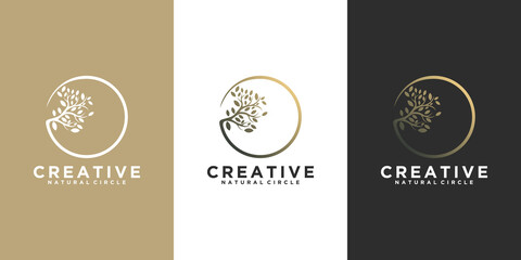 nature logo, logo cosmetic, yoga, beauty salon, and other, logo reference for business