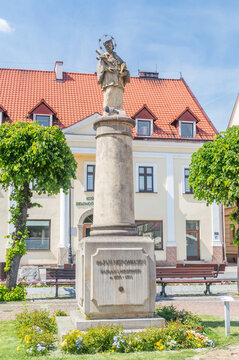 Zory, Poland - June 4, 2021: Sculpture of John of Nepomuk (or John Nepomucene).