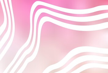 Light Pink, Yellow vector layout with curved lines.