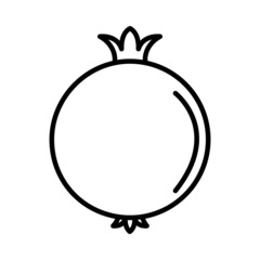 Pomegranat Vector Line Icon Design