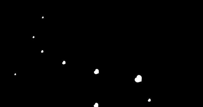 Animated transition, mask black and white, luma matte with alpha channel, background or pattern. animation split