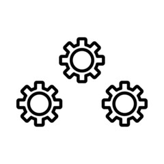 Settings Vector Line Icon Design