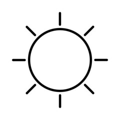 Sunshine Vector Line Icon Design