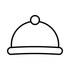 Winter Cap Vector Line Icon Design