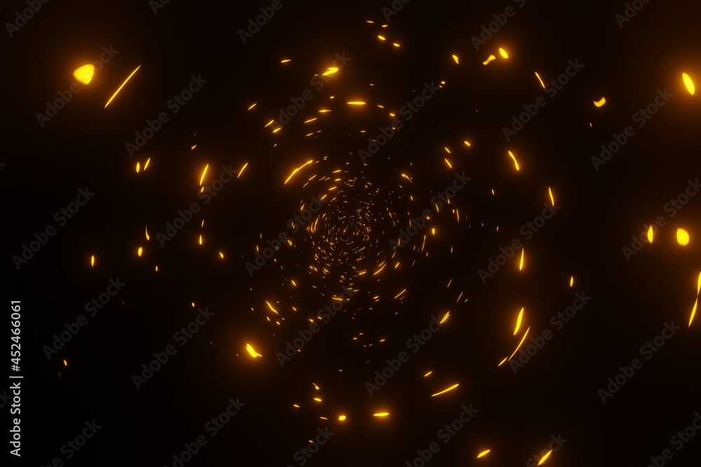 Poster abstract speed tunnel warp space time travel through wormhole 3d rendering