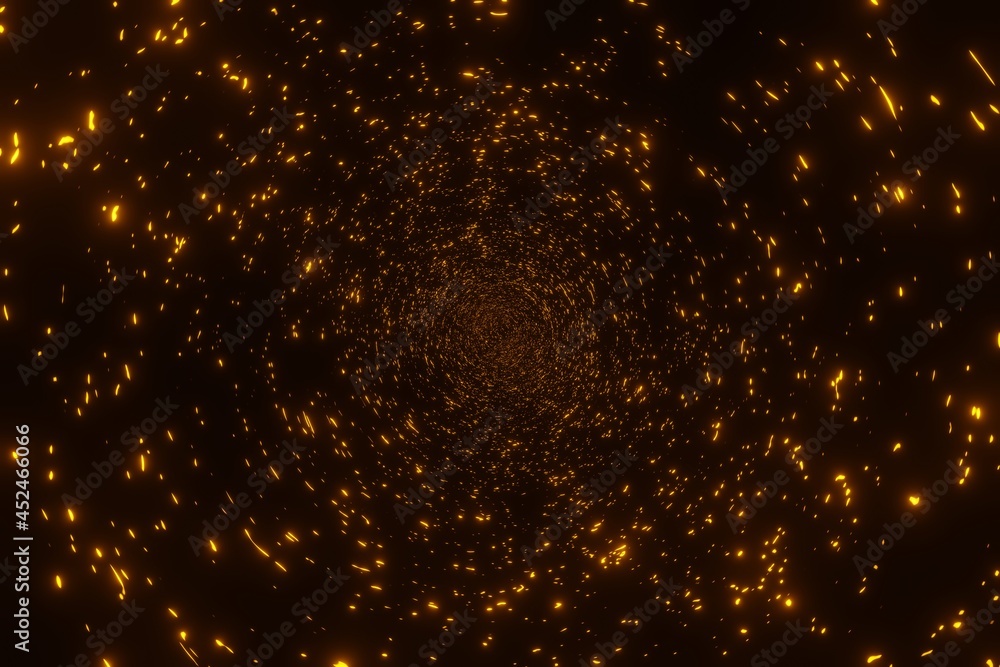 Poster abstract speed tunnel warp space time travel through wormhole 3d rendering