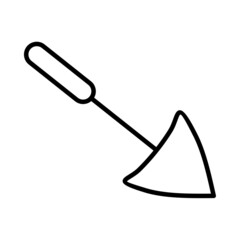 Garden Trowel Vector Line Icon Design