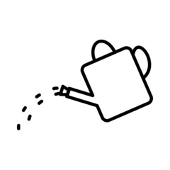 Watering Can Vector Line Icon Design