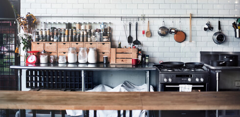 Contemporary Kitchen Appliance Cooking Spices Concept
