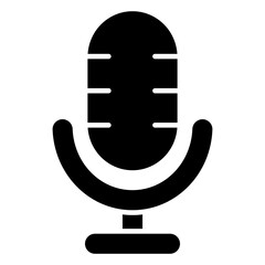 An editable design icon of voice recorder