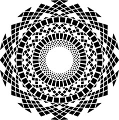 Mandala Art can be used for artwork decoration, coloring or tattoo design.