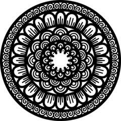 Mandala Art can be used for artwork decoration, coloring or tattoo design.