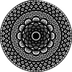 Mandala Art can be used for artwork decoration, coloring or tattoo design.