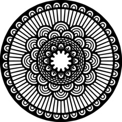 Mandala Art can be used for artwork decoration, coloring or tattoo design.