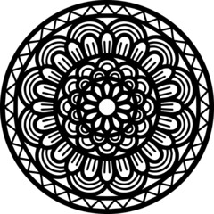 Mandala Art can be used for artwork decoration, coloring or tattoo design.