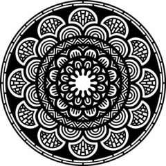 Mandala Art can be used for artwork decoration, coloring or tattoo design.