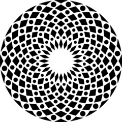 Mandala Art can be used for artwork decoration, coloring or tattoo design.