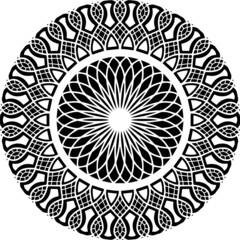 Mandala Art can be used for artwork decoration, coloring or tattoo design.