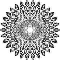 Mandala Art can be used for artwork decoration, coloring or tattoo design.