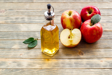 Apple cider vinegar for cooking with red raw apples