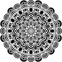 Mandala Art can be used for artwork decoration, coloring or tattoo design.