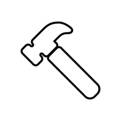 Hammer icon. Hammer vector design illustration. Hammer simple sign. Hammer icon isolated on white background. Hammer icon symbol for logo, web, app, template, UI.