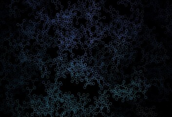 Dark Blue, Green vector texture with artificial intelligence concept.
