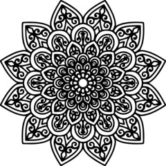 Mandala Art can be used for artwork decoration, coloring or tattoo design.