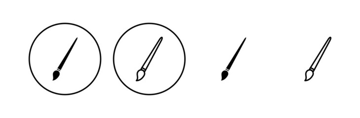 Paint icon set. paint brush icon vector. paint roller icon vector