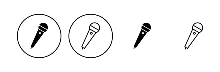 Microphone icon set. karaoke icon vector