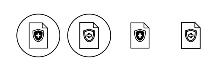 Medical insurance icon set. health insurance icon