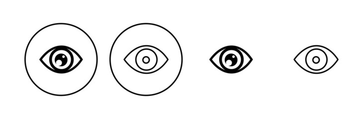 Eye icon set. Eye vector icon. Look and Vision icon.