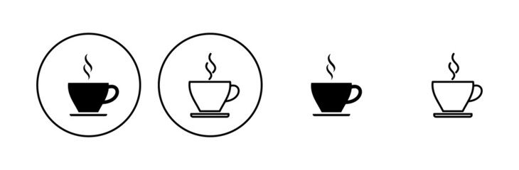 Coffee cup icon set. cup a coffee icon vector.