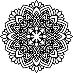 Mandala Art can be used for artwork decoration, coloring or tattoo design.