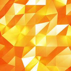 Gold polygon background 3d rendering, 3d illustration. Abstract triangle background. Gold background. Abstract Gold polygon wallpaper. Abstract gold Backdrop. Polygon golden backdrop.