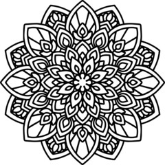 Mandala Art can be used for artwork decoration, coloring or tattoo design.