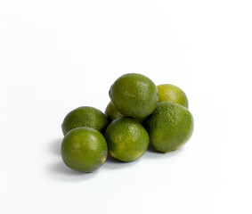 Lemons on white background. Soft light. Nobody