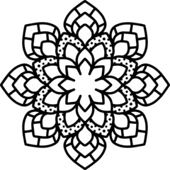 Mandala Art can be used for artwork decoration, coloring or tattoo design.