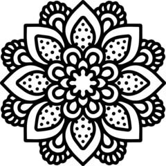Mandala Art can be used for artwork decoration, coloring or tattoo design.