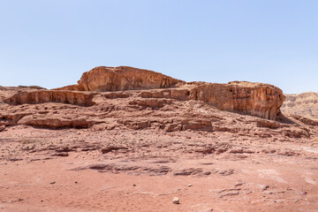 Fototapeta premium Fantastically beautiful landscape in summer in Timna National Park near Eilat, southern Israel.