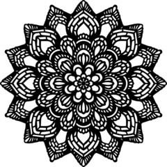 Mandala Art can be used for artwork decoration, coloring or tattoo design.