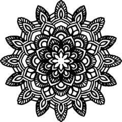 Mandala Art can be used for artwork decoration, coloring or tattoo design.