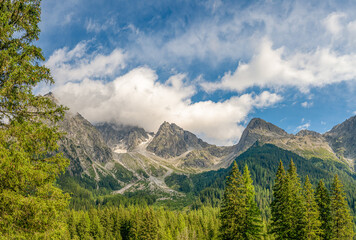 Gebirge / Alpenlandschaft Staller Sattel / Antholz, Südtirol Italien, 