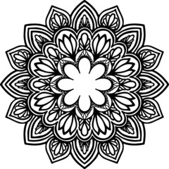Mandala Art can be used for artwork decoration, coloring or tattoo design.