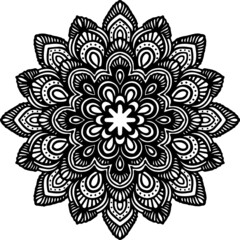 Mandala Art can be used for artwork decoration, coloring or tattoo design.