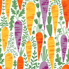 Abstract colorful carrots illustration pattern